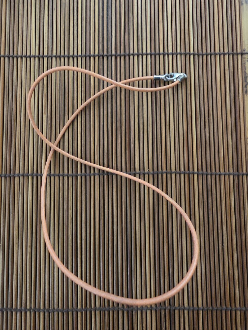925 Silver Leather Necklace (Vintage)